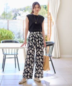 ANY L 【洗濯機可/接触冷感/UVカット】汗ジミ防止テレコノースリーブプルオーバー