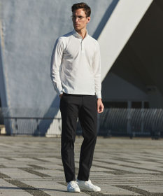 GOTAIRIKU あのBIZポロが 長袖に【仕事で着られる】キレイめ 鹿の子 ビズポロシャツ_ロング