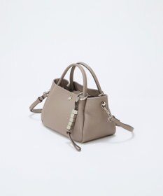 TOPKAPI 【Breath TOPKAPI】シュリンクレザー ショルダー付き ミニ トートバッグ / チャーム付き