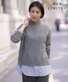 J.PRESS LADIES 【WEB限定】YAK BLEND ハイネック ニット 【WEB限定】グレー系