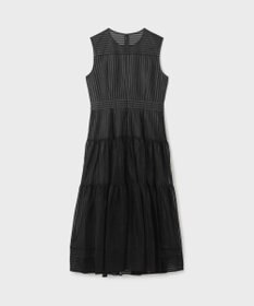 GRACE CONTINENTAL ストライプレースフレアドレス