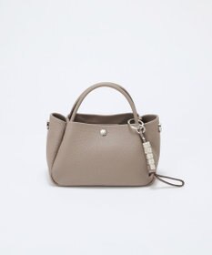 TOPKAPI 【Breath TOPKAPI】シュリンクレザー ショルダー付き ミニ トートバッグ / チャーム付き