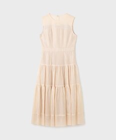 GRACE CONTINENTAL ストライプレースフレアドレス