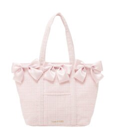 Maison de FLEUR ツイードボリュームリボントートバッグ