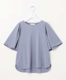 ANY SIS 【接触冷感・吸水速乾・UVケア】エアリードレープスムース フレア袖 ブラウス