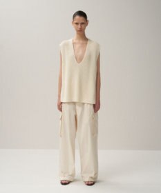 ATON SILK WASHI LILIYARN | Vネックベスト