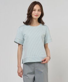 J.PRESS LADIES 【一枚で着映え】サッカージャージー クルーネック カットソー