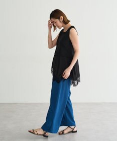 YECCA VECCA 【UVカット】サラサライージーワイドパンツ