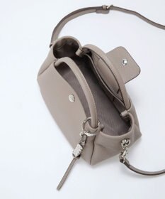 TOPKAPI 【Breath TOPKAPI】シュリンクレザー ショルダー付き ミニ トートバッグ / チャーム付き