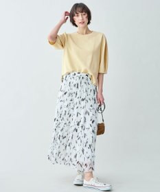 ANY アートドットプリントスカート