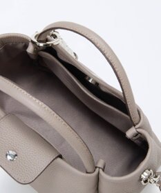 TOPKAPI 【Breath TOPKAPI】シュリンクレザー ショルダー付き ミニ トートバッグ / チャーム付き