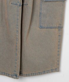 WEGO ヴィンテージウォッシュデニムカーブカーゴパンツ