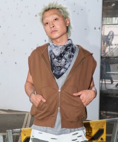 WEGO 【ユニセックス着用ITEM】ショートノースリーブZIPパーカー