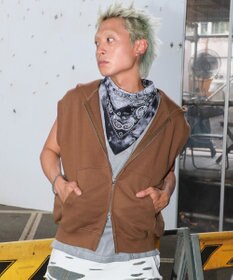 WEGO 【ユニセックス着用ITEM】ショートノースリーブZIPパーカー