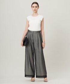 ICB L 【洗える】オーガニックコットンリブ ノースリーブニット