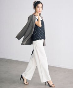 自由区 ウスカルデニムワイドストレート パンツ [新色]オフ