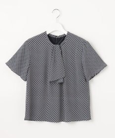 J.PRESS LADIES 【2WAY】幾何プリント ボウタイ カットソー