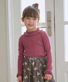 ANY KIDS テレコハイネック長袖Tシャツ