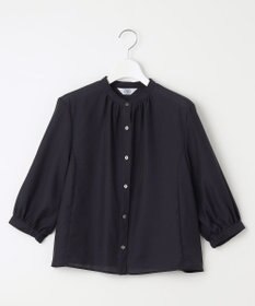 J.PRESS LADIES 【洗える】シアーブライトローン バンドカラー ブラウス