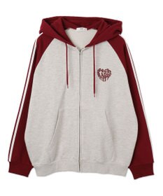 WEGO 【ユニセックス着用ITEM】ラグラングラフィックZIPパーカー