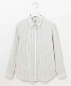 J.PRESS LADIES L 【洗える】BEZ ストライプ シャツカラー ブラウス