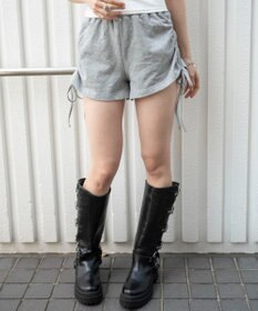 WEGO 【セットアップ対応】サイドドロストスウェットショートパンツ