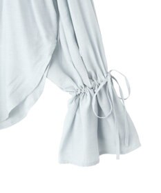 YECCA VECCA シャーリングギャザーリボンブラウス