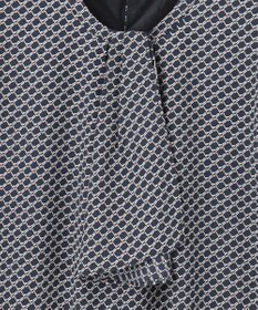 J.PRESS LADIES 【2WAY】幾何プリント ボウタイ カットソー