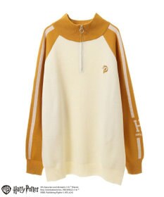 Green Parks ハリー・ポッター／ライン入りハーフジップニット