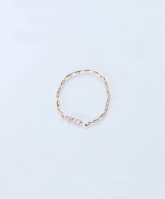 Phoebe 【K10】タイニービジューチェーンリング　ゴールド