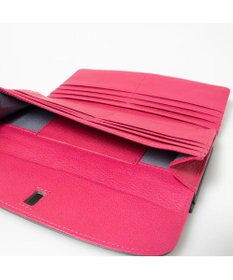 UNBILLION perche カラーコンビレザーかぶせ外がま口長財布