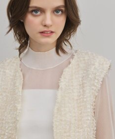 GRACE CONTINENTAL カットジャガードペプラムジレ