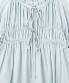 YECCA VECCA シャーリングギャザーリボンブラウス