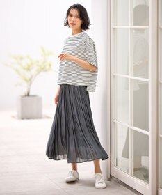 ANY 【ウエストゴム】シャイニーギャザースカート