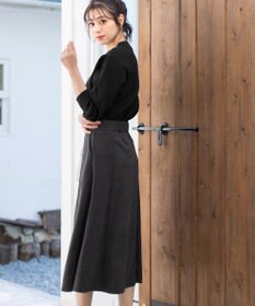 Tiaclasse L 【洗える】大人上品なコーデュロイフレアスカート