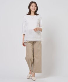 J.PRESS LADIES L レースレイヤードフレア カットソー