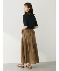 Green Parks 前後２ｗａｙリブ５分袖プルオーバー