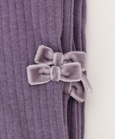 ANY KIDS タイツ（リブ×リボン）