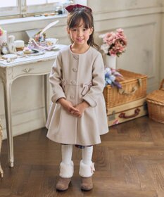 ANY KIDS 【フード取り外し可能】ウールライクコート