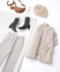 steppi 【洗える】ウール混 ストレッチブーツ