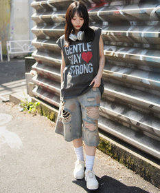 WEGO 【ユニセックス着用ITEM/MLサイズ展開】グラフィックBIGノースリーブ