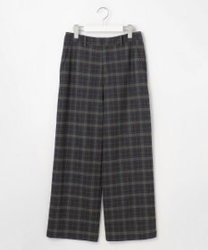 J.PRESS LADIES 【洗える】チェルビックチェック セミワイド パンツ