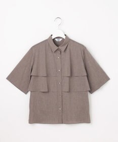 J.PRESS LADIES L 【WEB限定カラーあり・一枚で着映え】ラミーポプリン ティアード シャツ