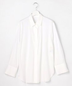 自由区 【着回し力抜群・レイヤードにも】ドレープブロード シャツブラウス