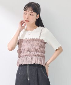 earth music&ecology スパンコールシャーリングビスチェ