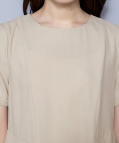 Tiaclasse 【新色追加・洗える】サイドプリーツチュニックブラウス