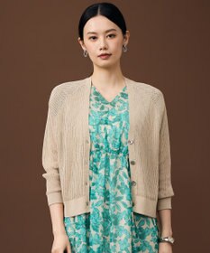 自由区 S ファインリネンナイロン カーディガン