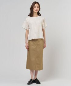 J.PRESS LADIES L 【WEB限定カラーあり】TCシャンブレーサテンST ナロー スカート