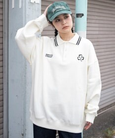 WEGO 【ユニセックス着用ITEM/MLサイズ展開】モチーフロゴポロスウェット