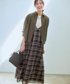 23区 【見上愛さん着用】ハイツイストシアーチェック キャミソールワンピース